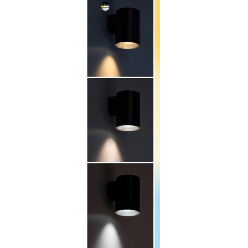 Rabalux - LED vägglampa för utomhusbruk LED/18W/230V 2700/4000/6500K IP65 svart