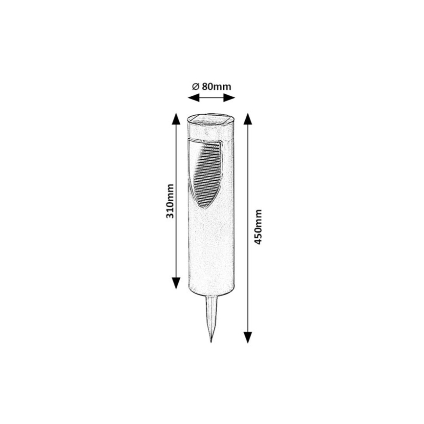 Rabalux - LED solcellslampa LED/0,1W/1,2V 600mAh IP44