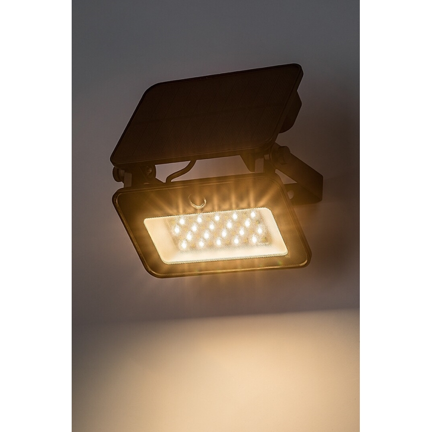 Rabalux - Solcellstrålkastare med sensor LED/6W/3,7V 3000/4000/6500K IP65