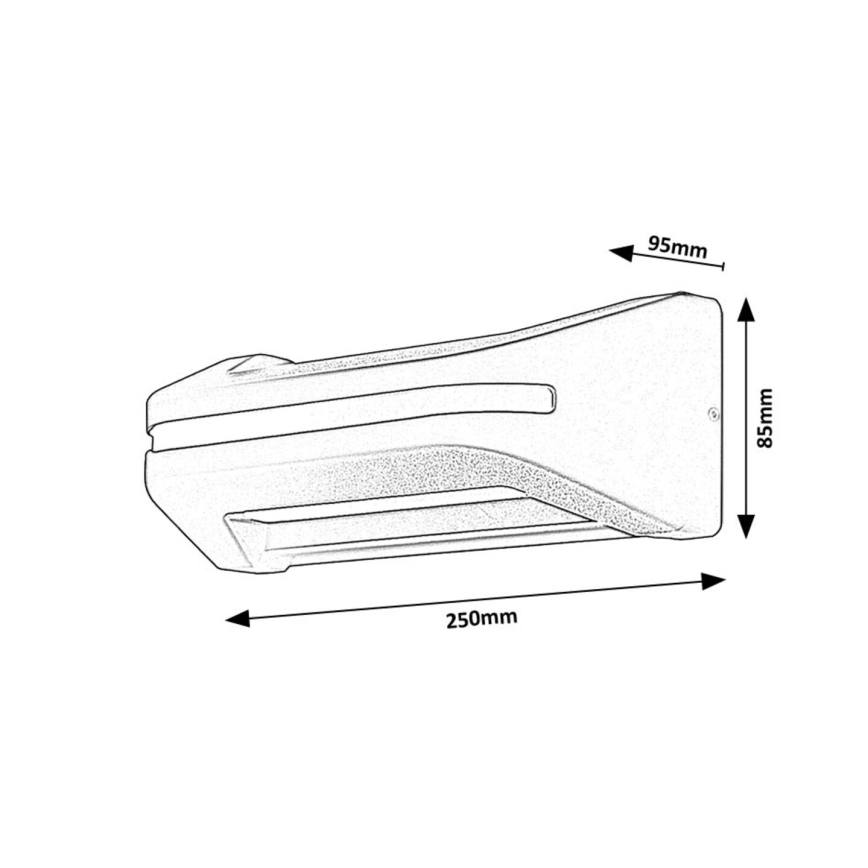 Rabalux - LED vägglampa för utomhusbruk LED/20W/230V IP54