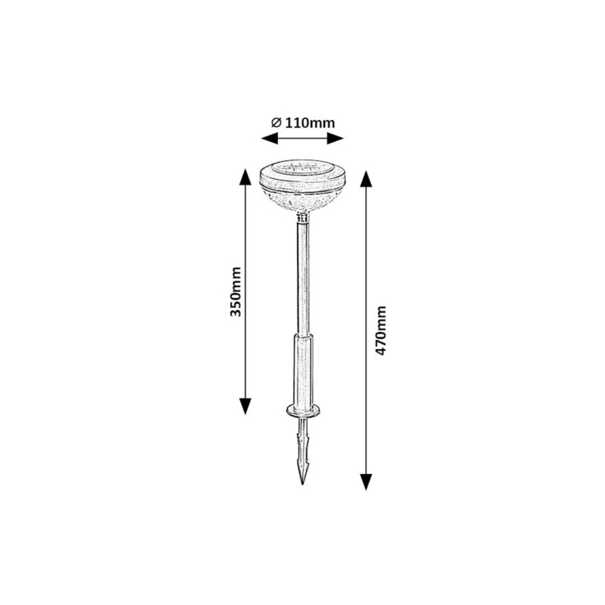 Rabalux - LED RGB solcellsbelysning LED/0,1W/1,2V 600mAh IP44