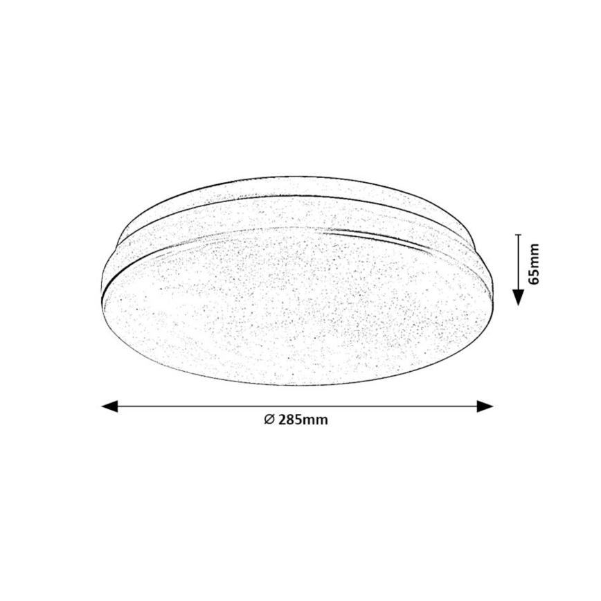 Rabalux - LED-takarmatur för badrum LED/18W/230V 3000/4000/6000K IP44 Ø 28,5 cm