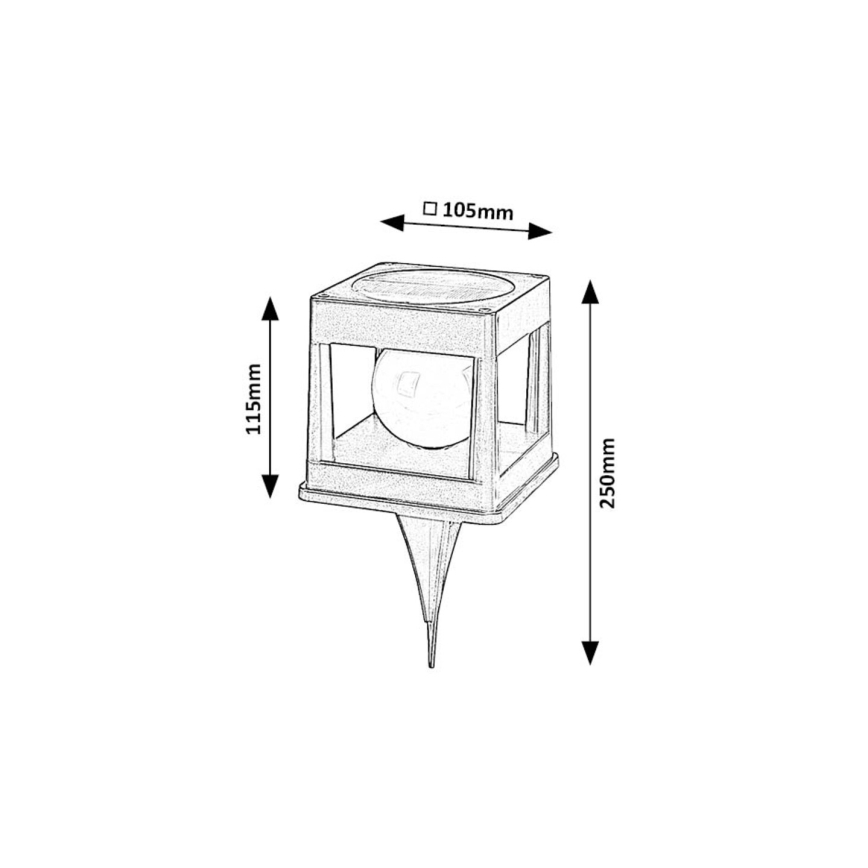 Rabalux - LED Solcellsbelysning LED/0,3W/3,7V IP44 800 mAh
