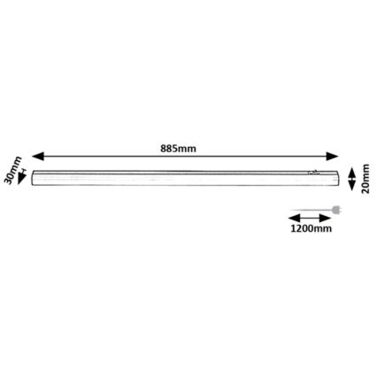 Rabalux - LED underskåpsbelysning LED/13W/230V 4000K 88 cm