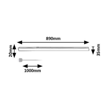 Rabalux - LED lampa för undersidan av köksskåp LED/12W/230V 3000/4000K svart