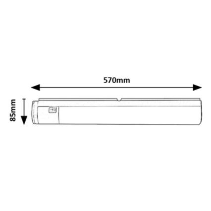 Rabalux - LED lampa för undersidan av köksskåp med en låda LED/17W/230V 4000K IP44 vit 57 cm