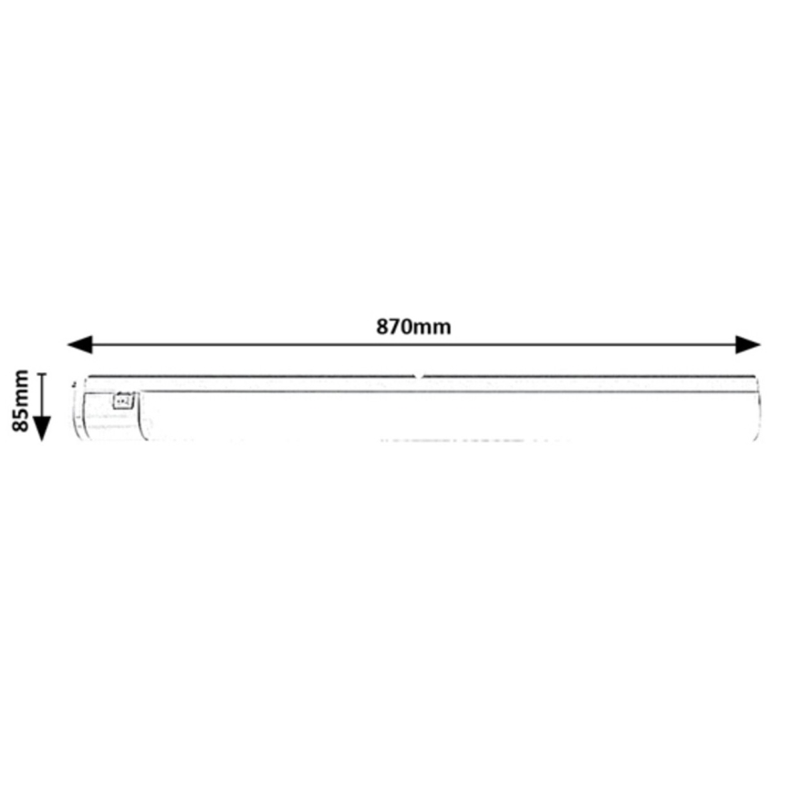 Rabalux - LED lampa för undersidan av köksskåp med en låda LED/20W/230V 4000K IP44 vit 87 cm
