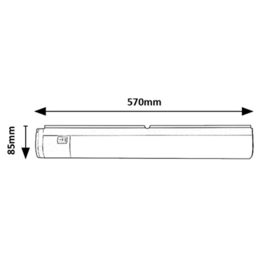 Rabalux - LED lampa för undersidan av köksskåp med en låda LED/17W/230V 4000K IP44 svart 57 cm