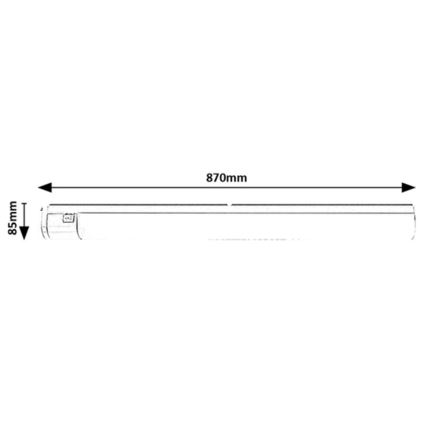 Rabalux - LED lampa för undersidan av köksskåp med en låda LED/20W/230V 4000K IP44 svart 87 cm