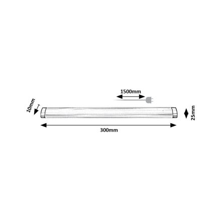 Rabalux - LED Dimbar underskåpsbelysning för kök LED/3W/230V 4000K 30 cm