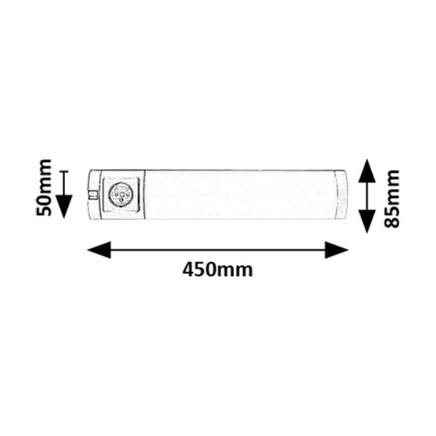 Rabalux - LED lampa för undersidan av köksskåp med en låda LED/5W/230V 4000K 45 cm silver