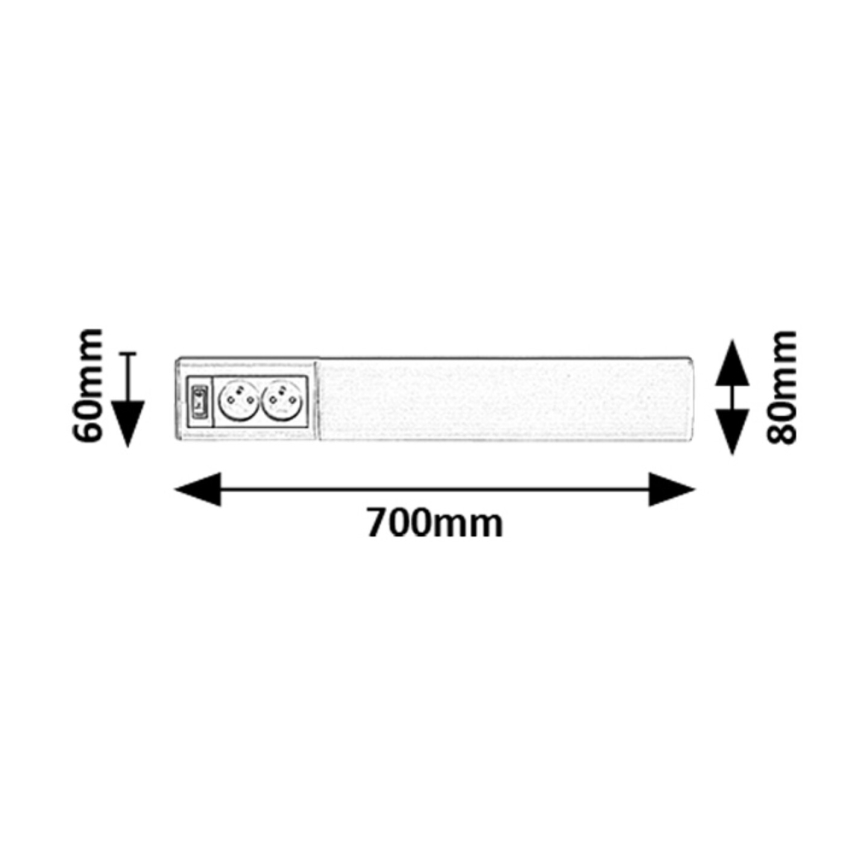 Rabalux - LED lampa för undersidan av köksskåp med lådor LED/15W/230V 4000K 70 cm vit