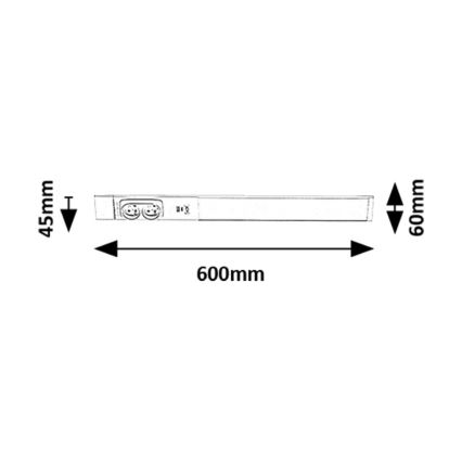Rabalux - LED lampa för undersidan av köksskåp med lådor LED/18W/230V 4000K 60 cm vit