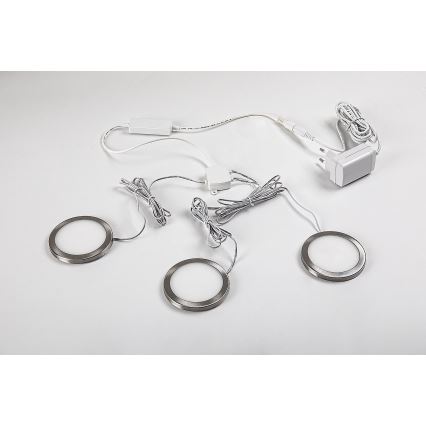 Rabalux - KIT 3x LED Dimbar skåpbelysning 3xLED/1W/230V 4000K