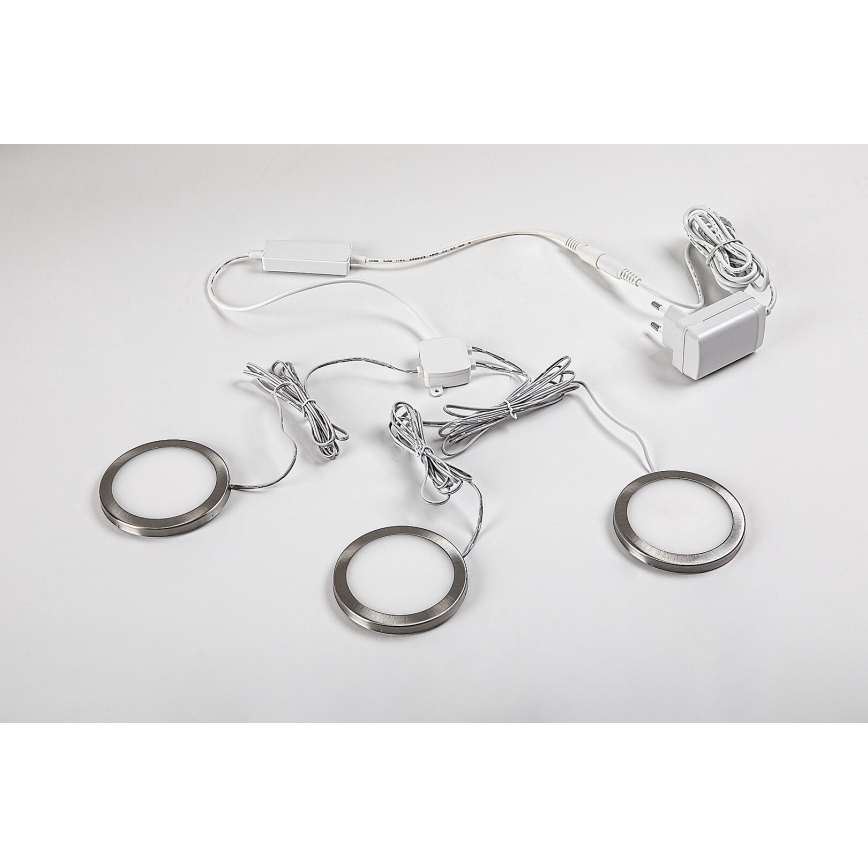 Rabalux - KIT 3x LED Dimbar skåpbelysning 3xLED/1W/230V 4000K