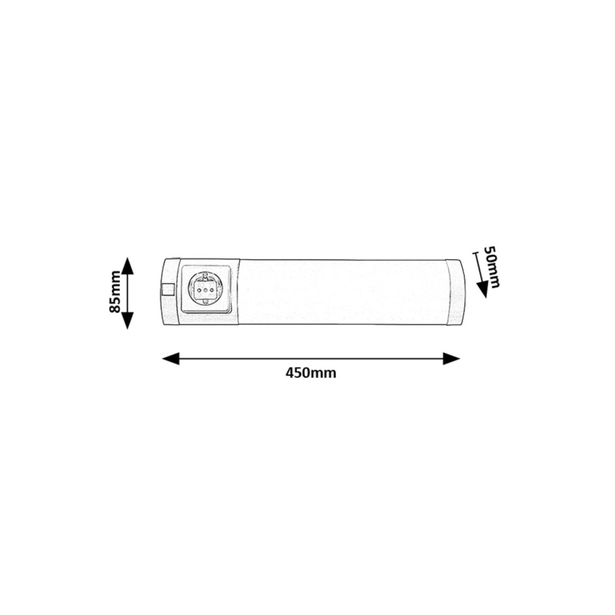 Rabalux - LED lampa för undersidan av köksskåp med en låda LED/5W/230V 4000K 45 cm matt krom