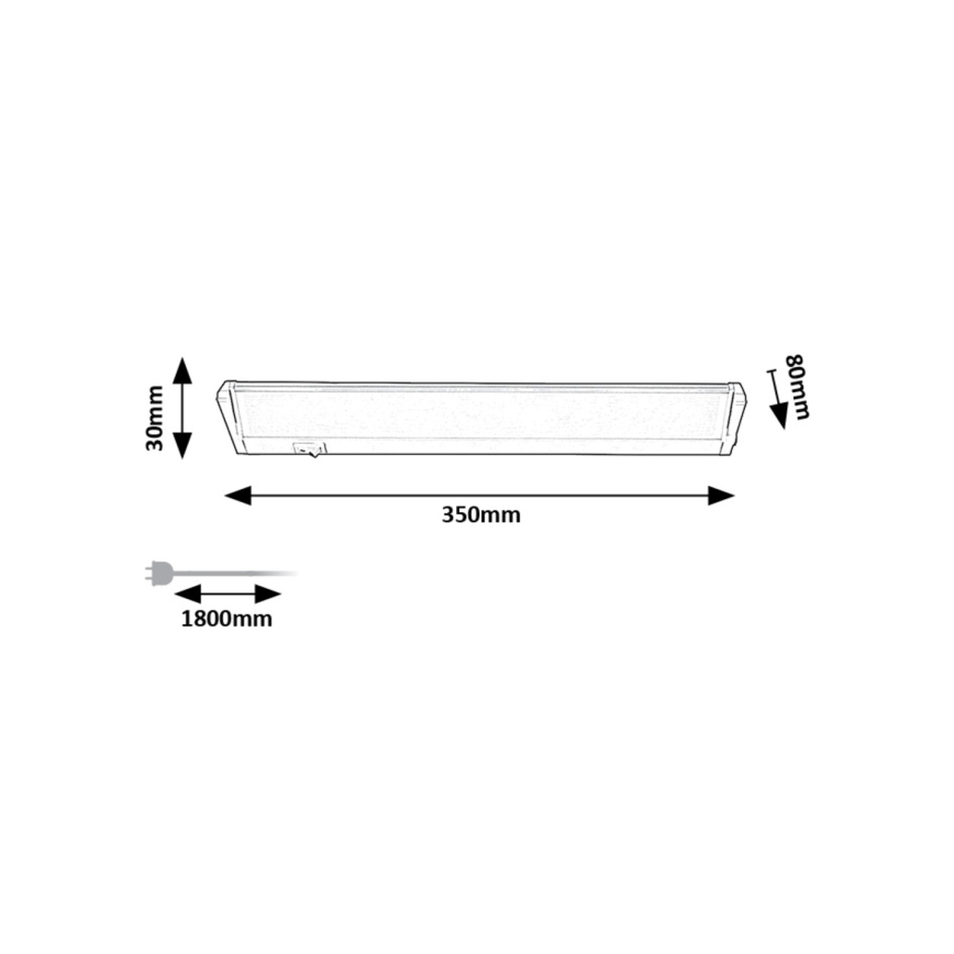 Rabalux - LED lampa för undersidan av köksskåp LED/5W/230V 4000K silver