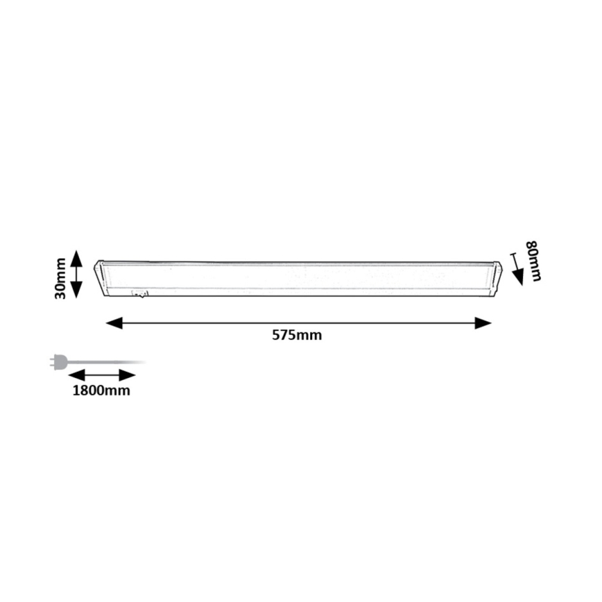 Rabalux - LED lampa för undersidan av köksskåp LED/10W/230V 4000K 57 cm vit