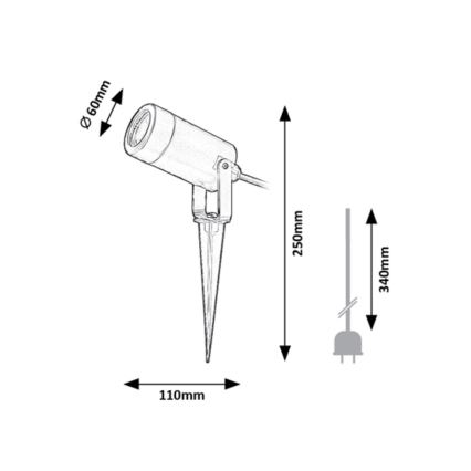Rabalux - Utomhus lampa  1xGU10/4W/230V IP65