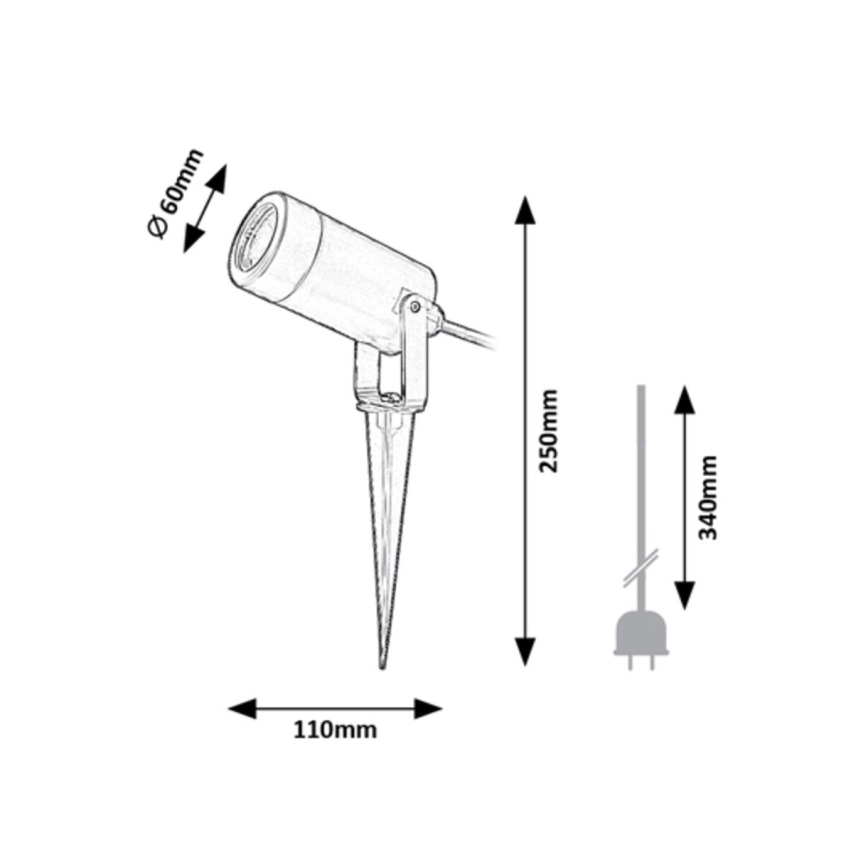 Rabalux - Utomhus lampa  1xGU10/4W/230V IP65