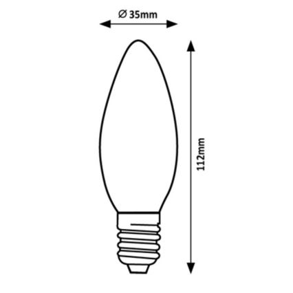 Rabalux - LED glödlampa C35 E14/2W/230V 3000K Energiklass A