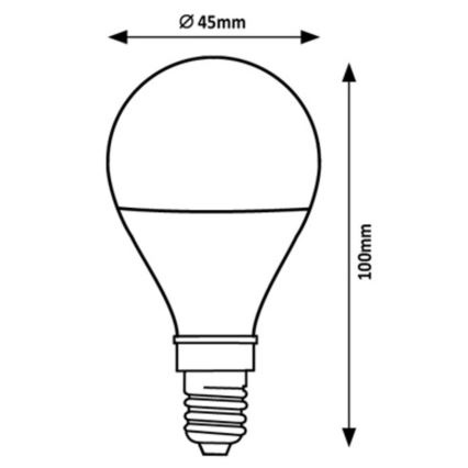 Rabalux - LED glödlampa G45 E14/2W/230V 3000K Energiklass A