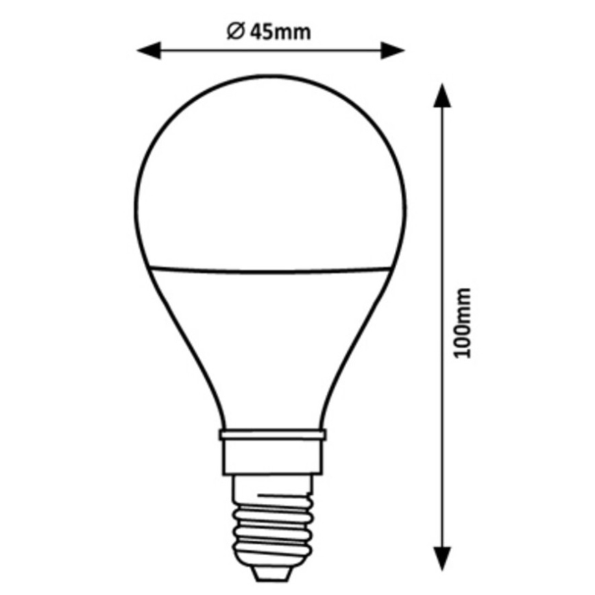 Rabalux - LED glödlampa G45 E14/2W/230V 4000K Energiklass A