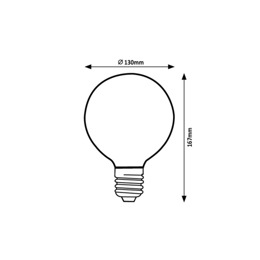 Rabalux - Dekorativ LED glödlampa G125 E27/3W/230V 1800K