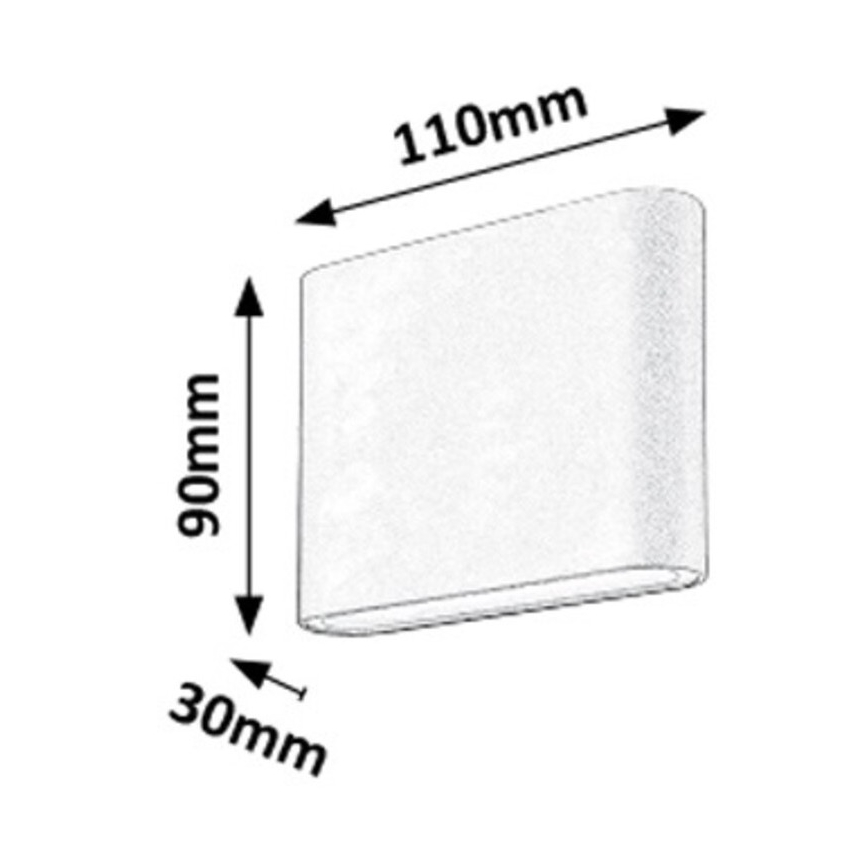 Rabalux 7951 - LED Utomhus Väggbelysning NESNA 2xLED/3W/230V IP54 3000K