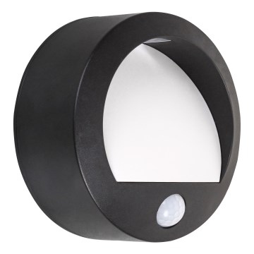 Rabalux 7969 - LED Utomhus Väggbelysning med sensor AMARILLO LED/1,5W/3xAA IP44 svart