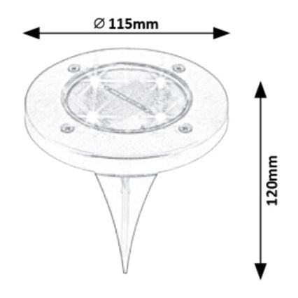 Rabalux 7975 - LED Utomhus sollampa med sensor LED/0,24W/1xAA IP44