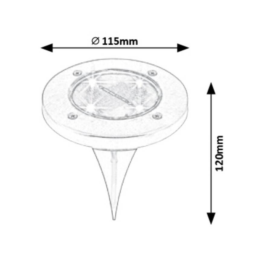 Rabalux 7975 - LED Utomhus sollampa med sensor LED/0,24W/1xAA IP44