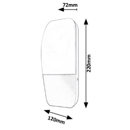 Rabalux 7996 - LED Utomhus Väggbelysning ECUADOR LED/10W/230V IP65 800lm 4000K