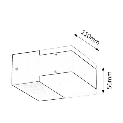 Rabalux 8060 - Utomhus LED Väggbelysning BONA 2xLED/4,5W