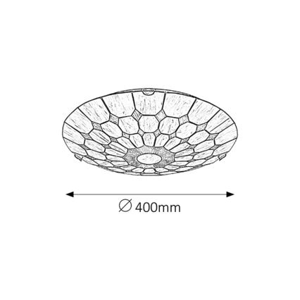 Rabalux - Tiffany taklampa med färgat glas 2xE27/60W/230V diameter 40 cm