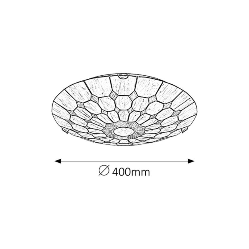 Rabalux - Tiffany taklampa med färgat glas 2xE27/60W/230V diameter 40 cm