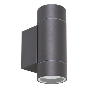 Rabalux 8119 - Utomhus Väggbelysning PHOENIX 2xGU10/10W/230V IP54 grå