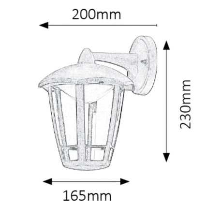 Rabalux 8125 - LED Utomhus Väggbelysning SORRENTO LED/8W/230V IP44