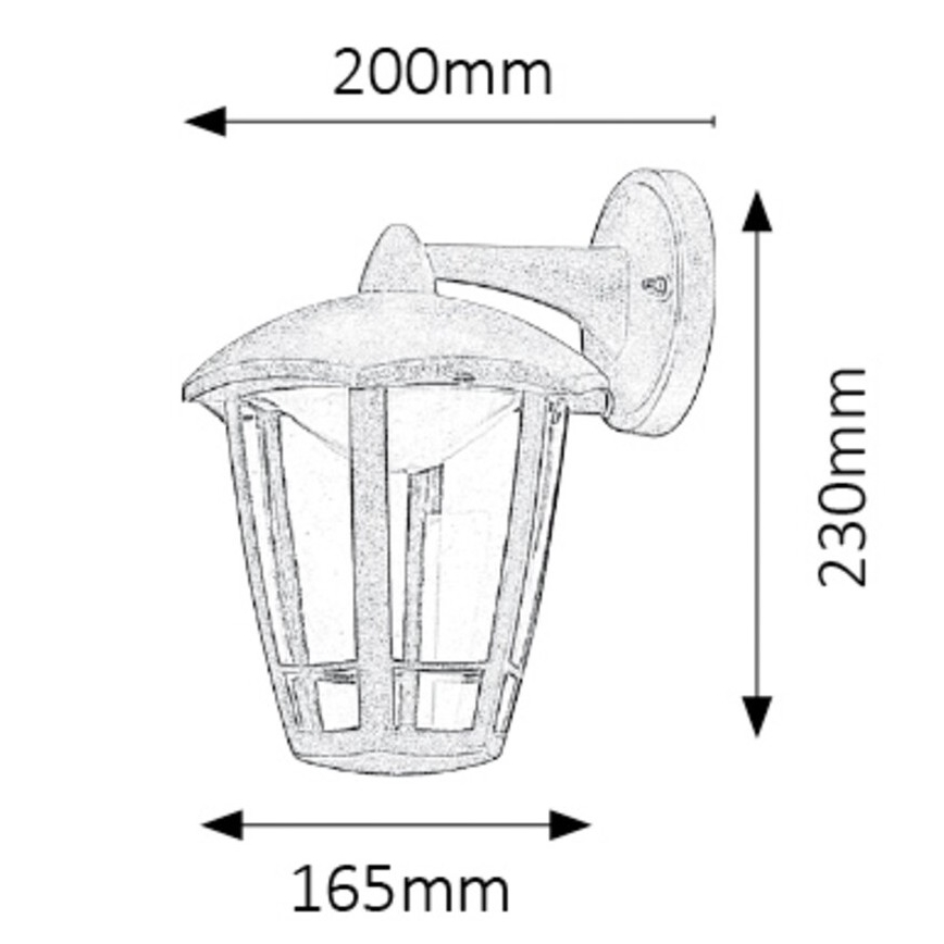 Rabalux 8125 - LED Utomhus Väggbelysning SORRENTO LED/8W/230V IP44