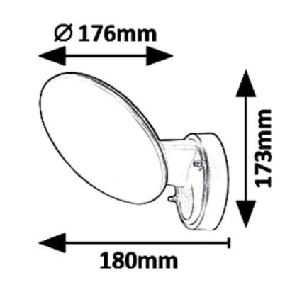 Rabalux 8134 - LED Utomhus Väggbelysning VARNA LED/12W/230V IP54