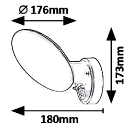 Rabalux 8135 - LED Utomhus Väggbelysning VARNA LED/12W/230V IP54