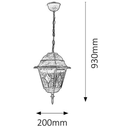 Rabalux - Utomhuslampa 1xE27/60W/230V