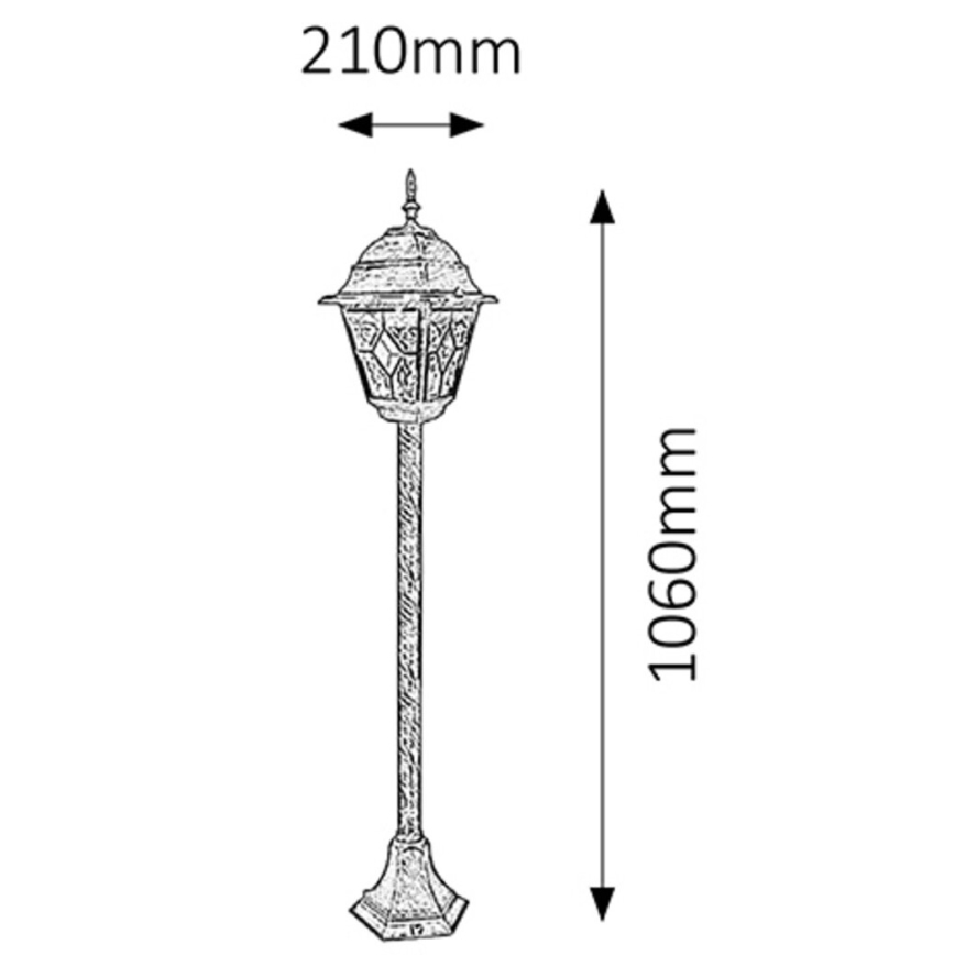 Rabalux 8185 - Utomhuslampa MONACO 1xE27/60W/230V