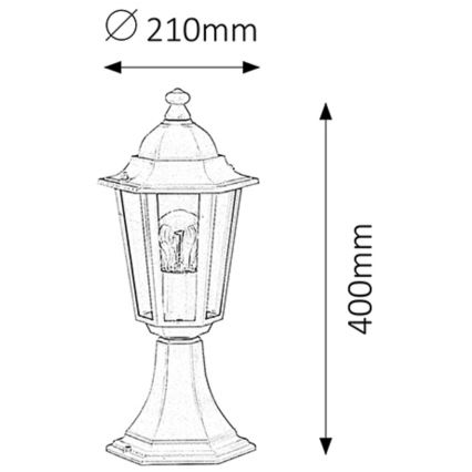 Rabalux 8205 - Utomhuslampa VELENCE 1xE27/60W/230V