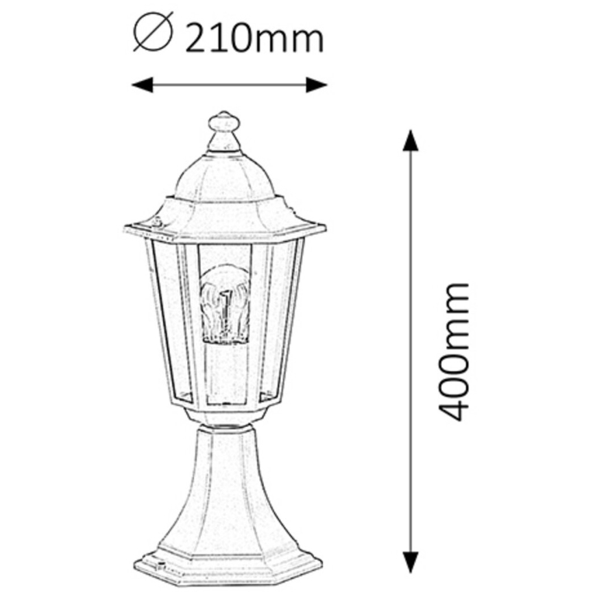 Rabalux 8205 - Utomhuslampa VELENCE 1xE27/60W/230V