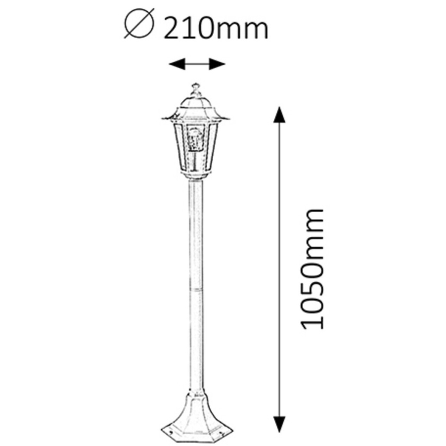 Rabalux - Utomhuslampa 1xE27/60W/230V 105 cm