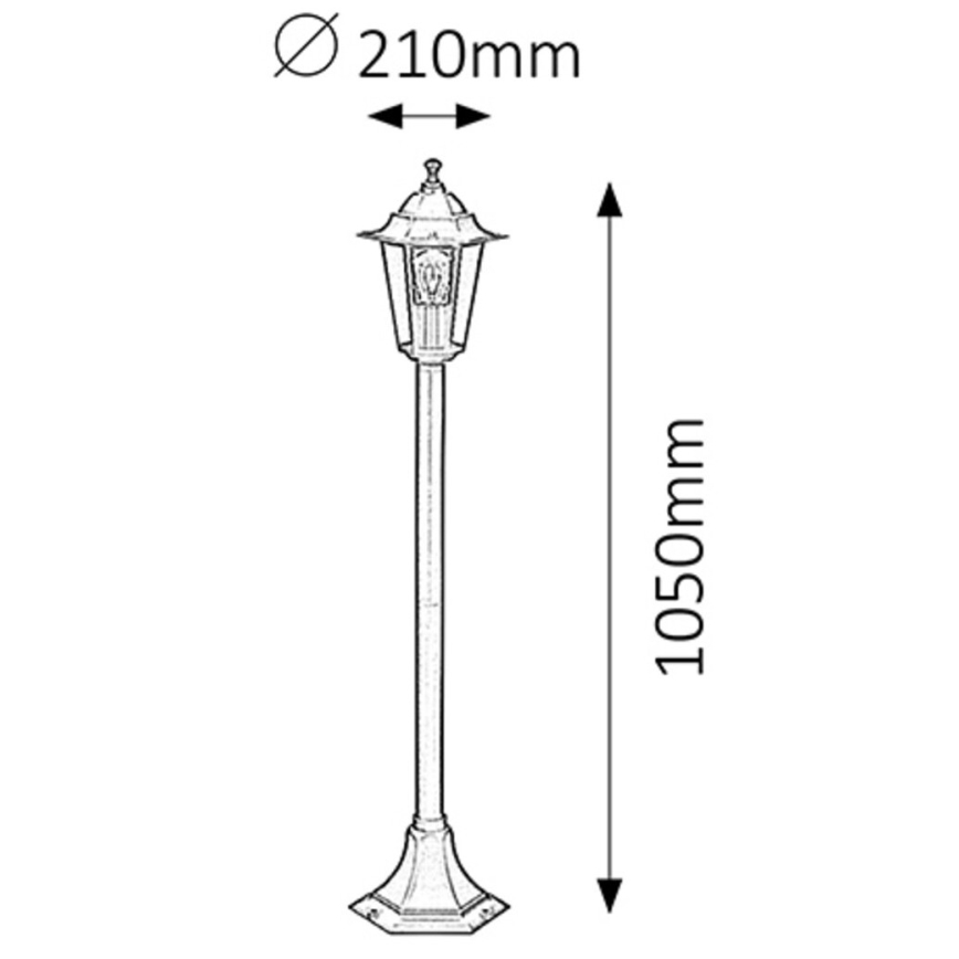 Rabalux - Utomhuslampa 1xE27/60W/230V 105 cm