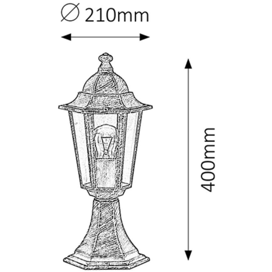 Rabalux 8236 - Utomhuslampa VELENCE 1xE27/60W/230V