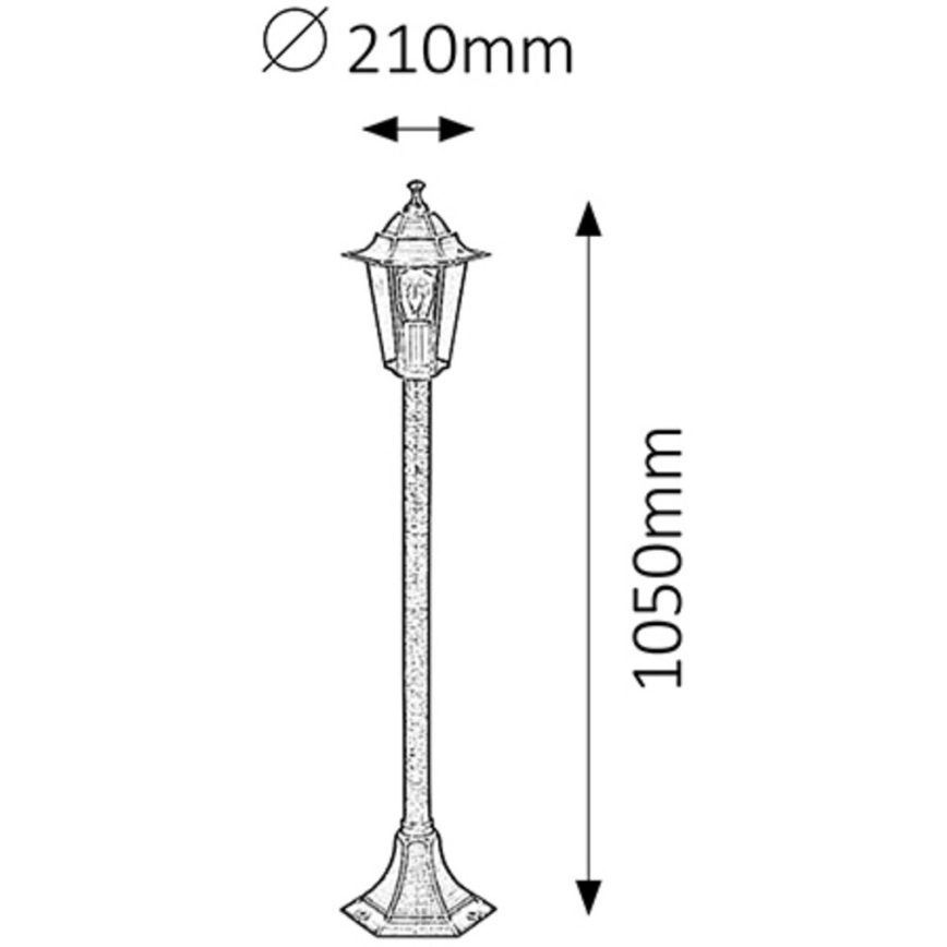 Rabalux - Utomhuslampa 1xE27/60W/230V 105 cm