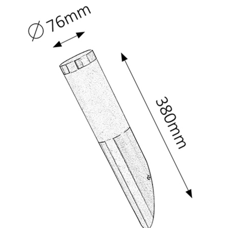 Rabalux 8261 - Utomhus Väggbelysning INOX Fackla 1xE27/25W